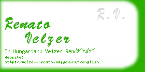 renato velzer business card